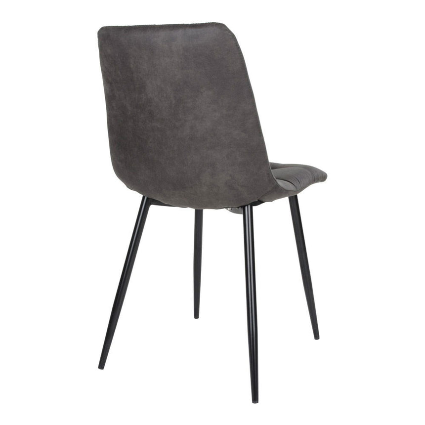2 x Middelfart Dark Grey Fabric Dining Chair-5