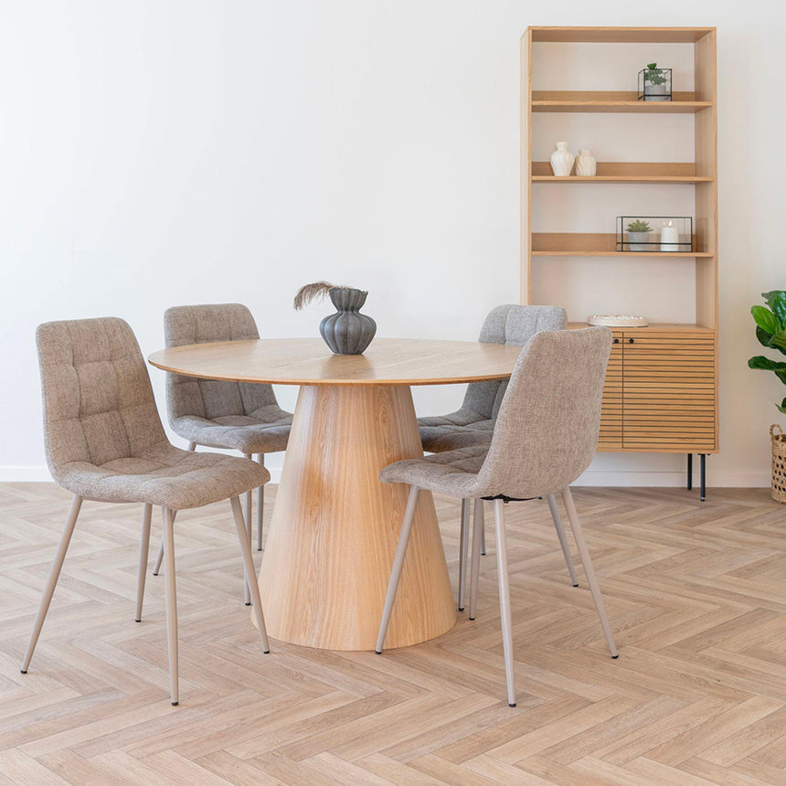 2 x Middelfart Grey Fabric Dining Chair-8