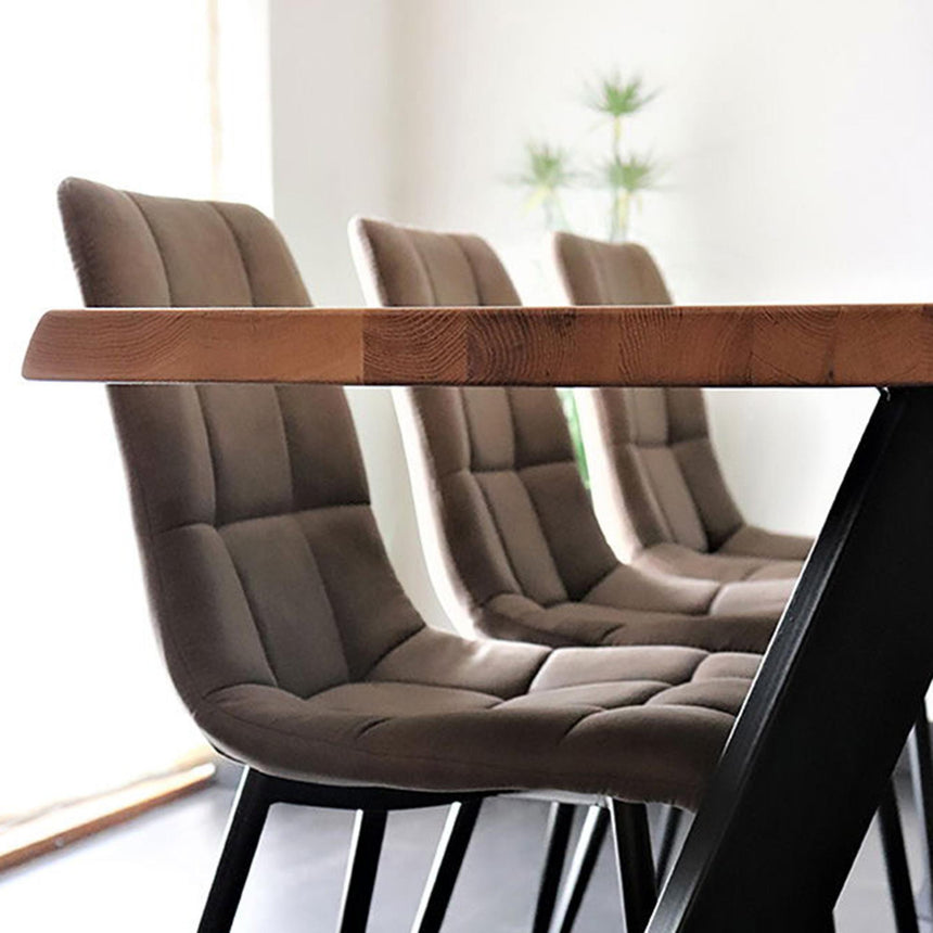 2 x Middelfart Light Brown Fabric Dining Chair-5