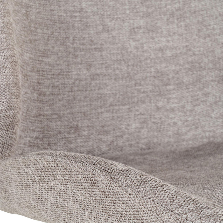 2 x Monte Carlo Stone Fabric Swivel Dining Chair-5