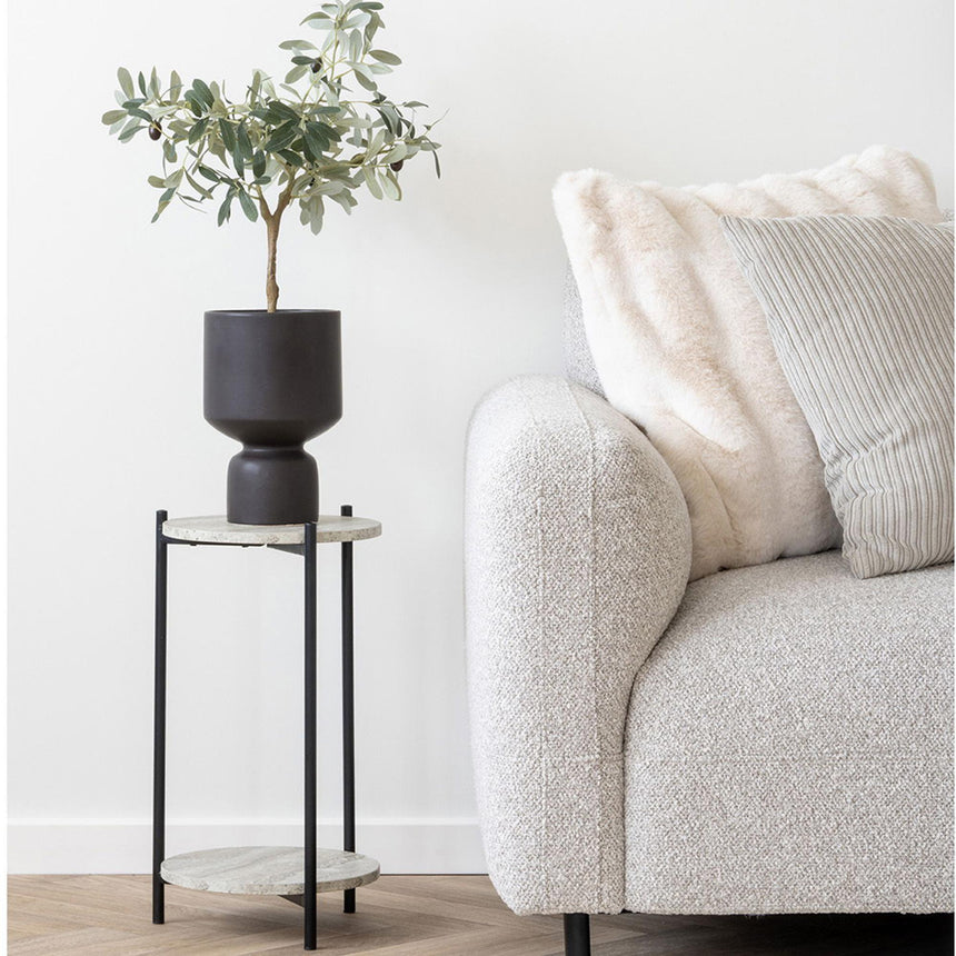 Black Ceramic Flowerpot-3