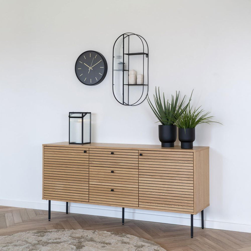 Kensington Black Round Wall Clock-3