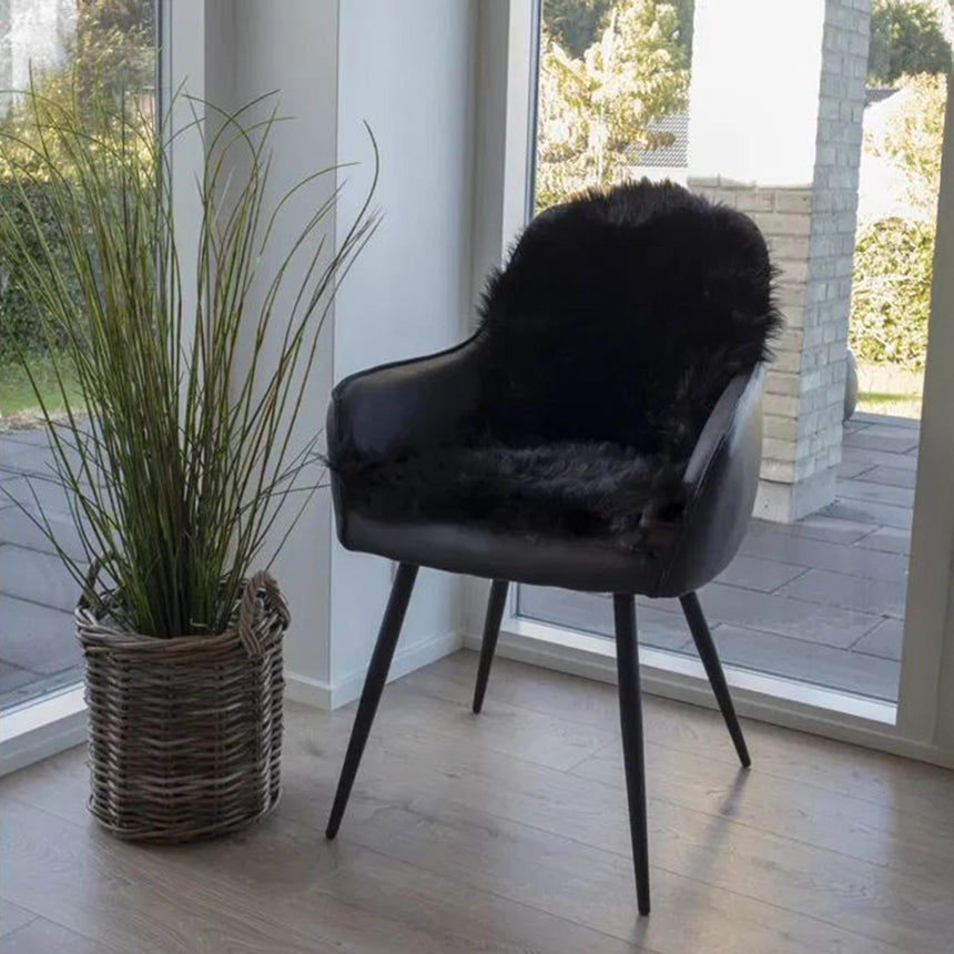 Artificial 50cm Black Lambskin-3