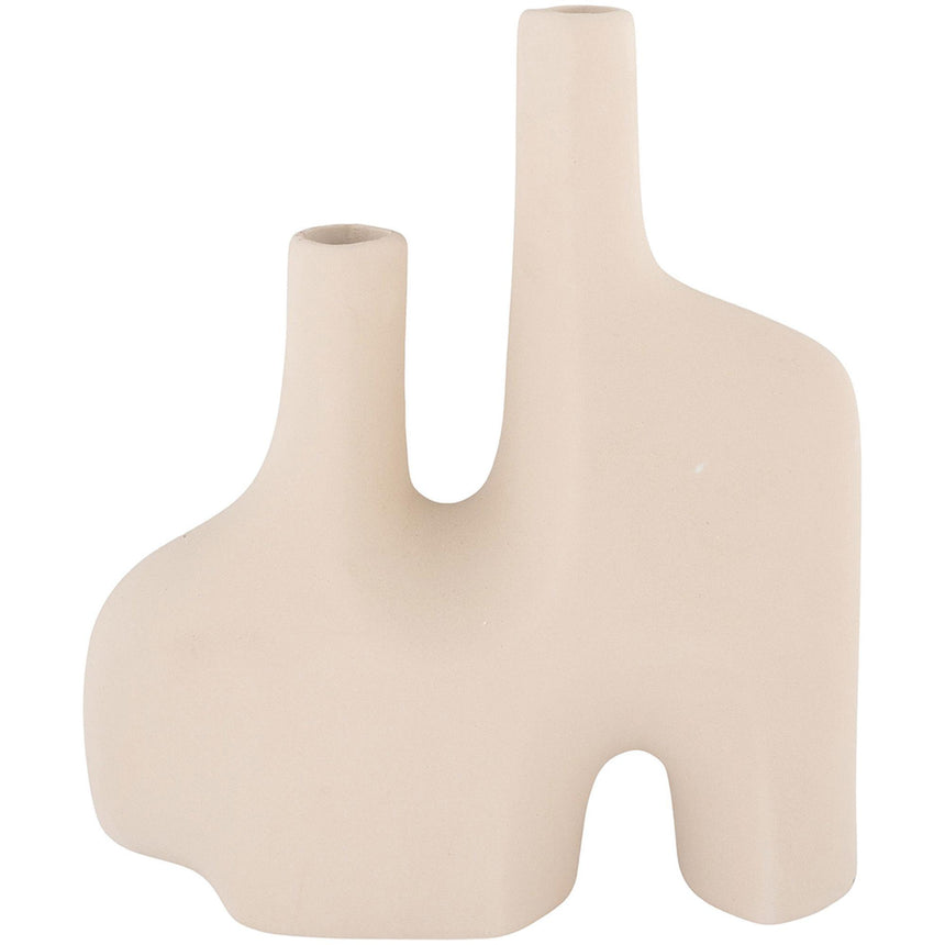 Double Bud Design Sand Ceramic Vase-2