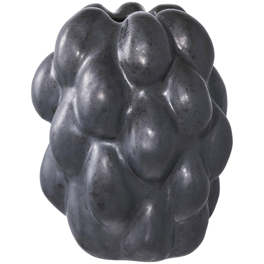Grape Design Black Ceramic Vase-2