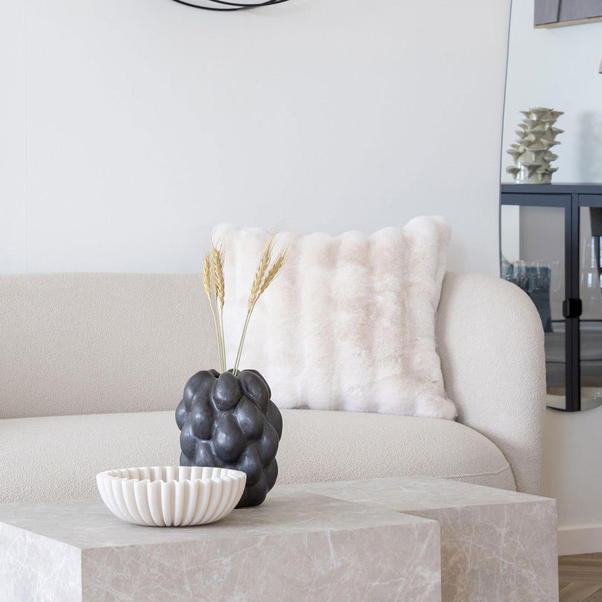 Grape Design Black Ceramic Vase-4