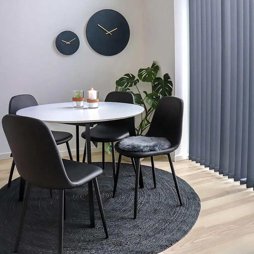 Grey Round Seat Real lambskin-2