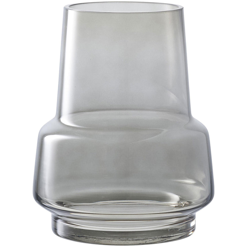 Grey Smoked Glass Round Vase-2