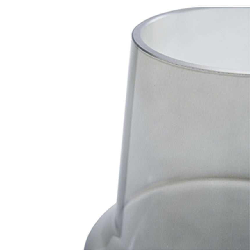 Grey Smoked Glass Round Vase-3