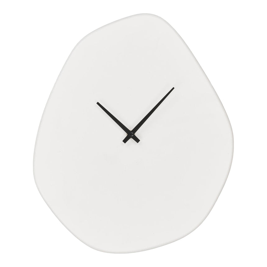 Vienna White Stone Shape Wall Clock-2