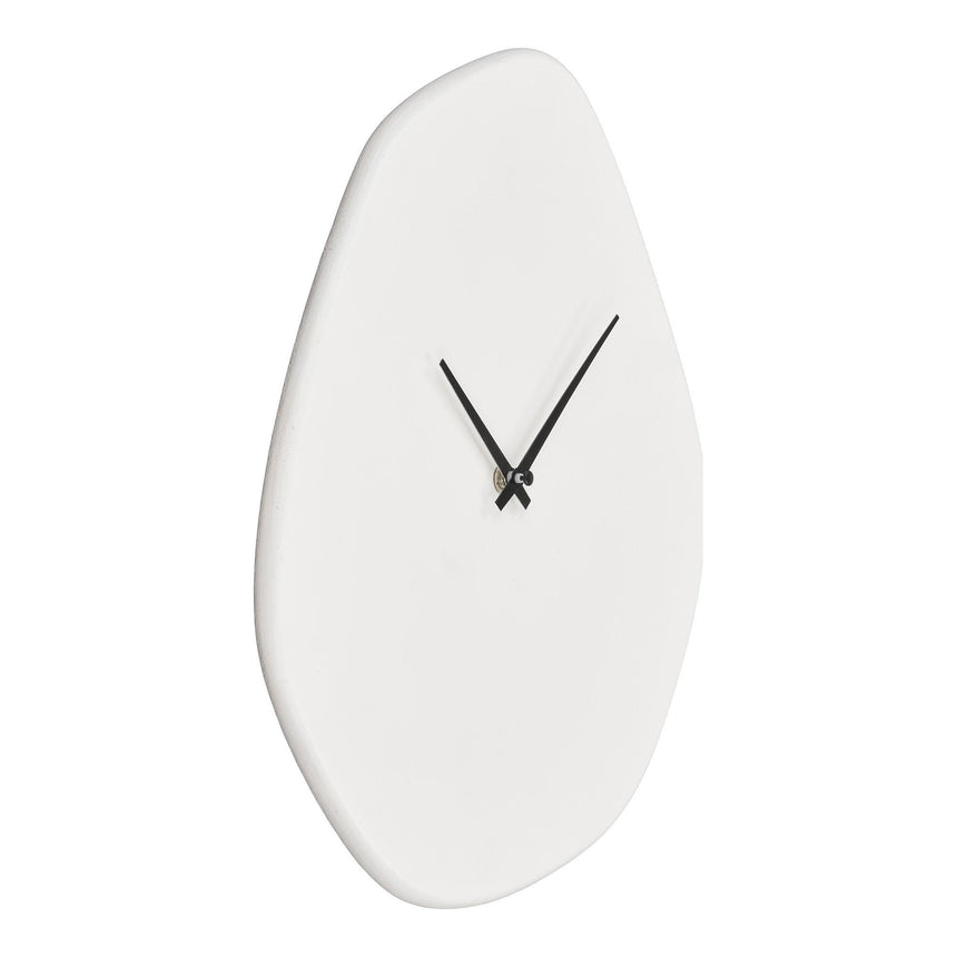 Vienna White Stone Shape Wall Clock-3