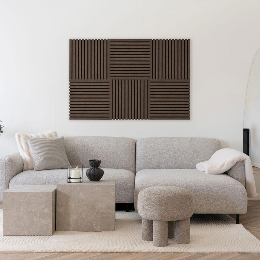 Acoustic Walnut Effect Square Wall Panel-4