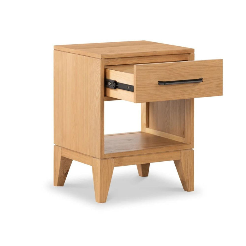 Viento Oak 1 Drawer Bedside Cabinet-2