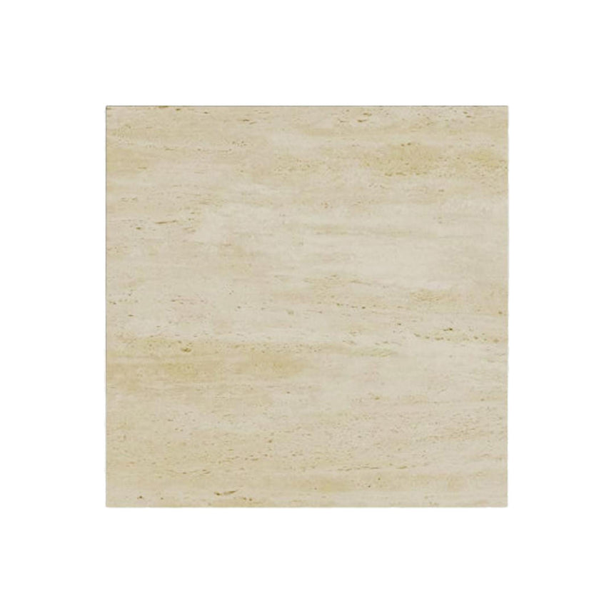 Milan Travertine Beige Engineered Marble Square Side Table-2