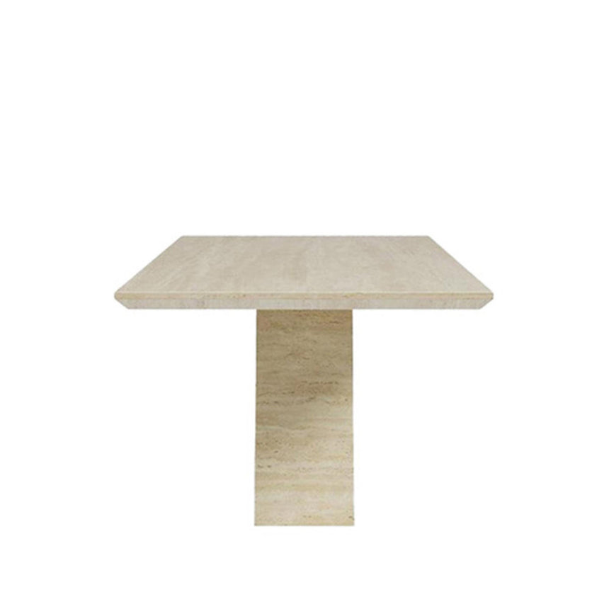 Milan Travertine Beige Engineered Marble 6 Seater Dining Table - Sizes Available-3