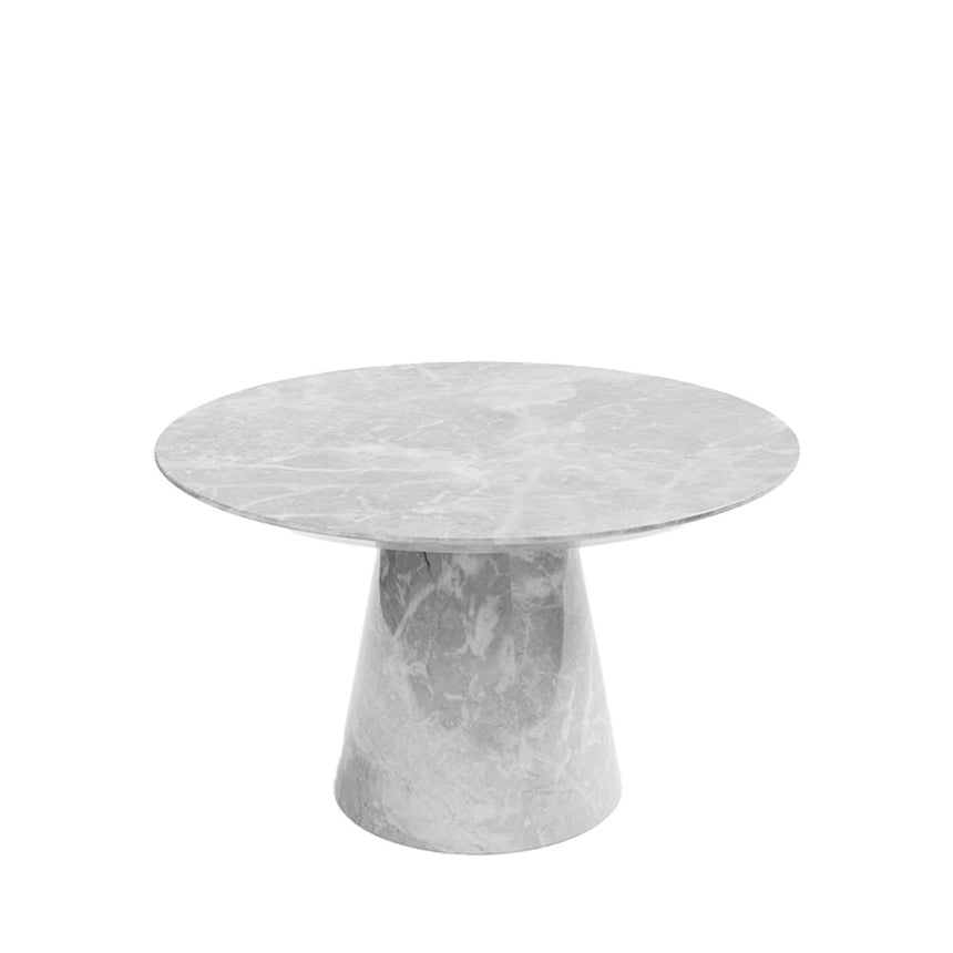 Modena Armani Grey Engineered Marble 4-6 Seater Round Dining Table - 130cm