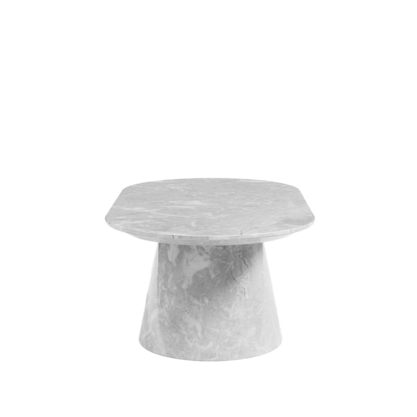 Carrera Armani Grey Engineered Marble Oval Coffee Table-3