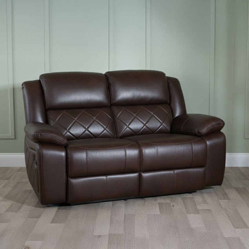 Bentley Brown Leather Recliner Sofa Set-6