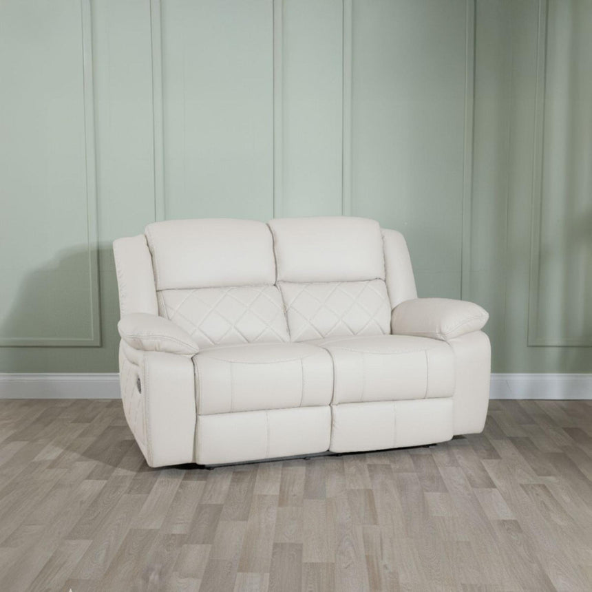 Bentley Cream Leather Recliner Sofa Set-4