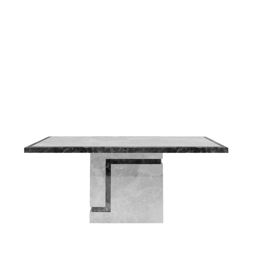 Venice Armani Grey Engineered Marble 6 Seater Dining Table - Sizes Available-3