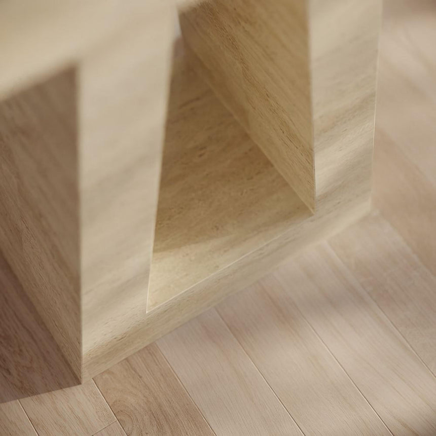 Milan Travertine Beige Engineered Marble Console Table-3