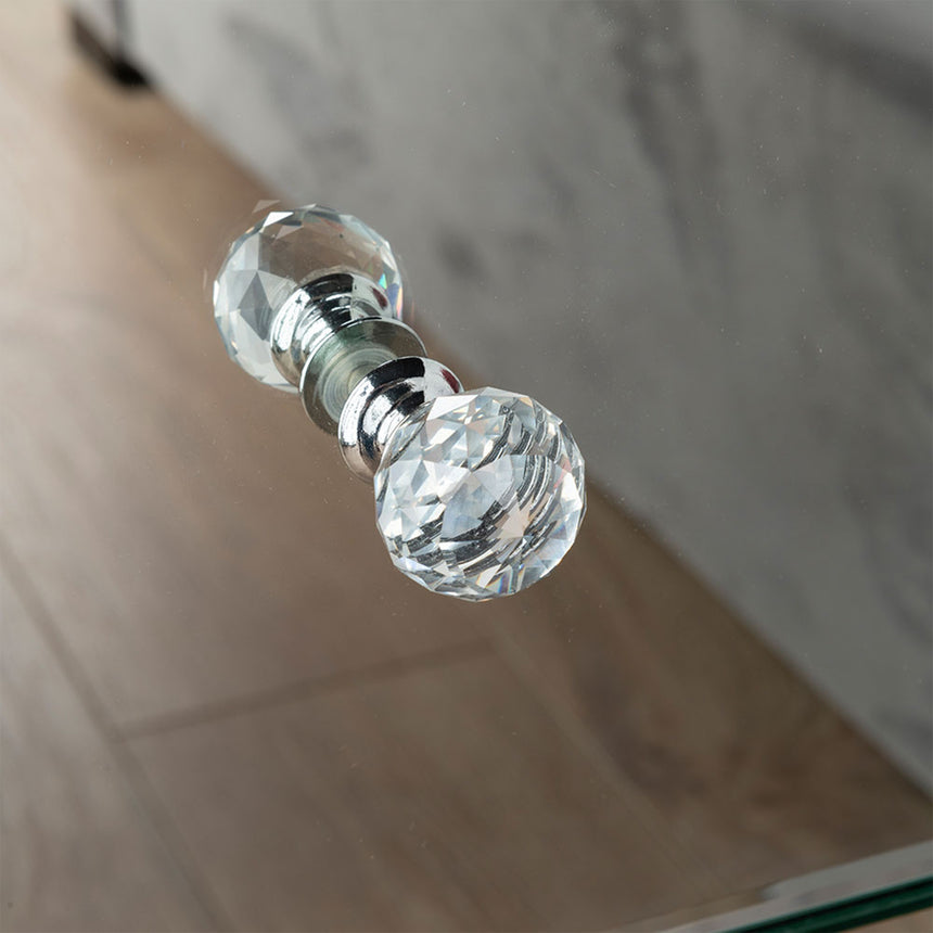 Messina Mirrored 3 Drawer Bedside Cabinet