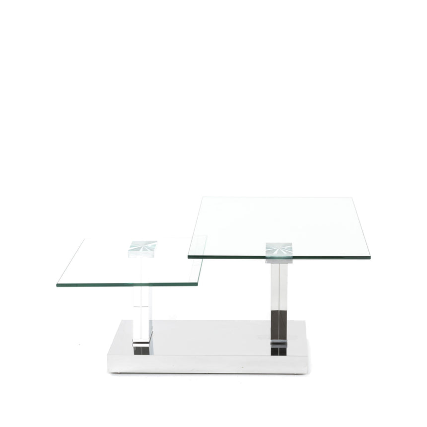 Parma Swivel Glass Top Coffee Table