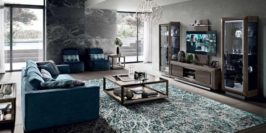 Modum Elite Silver Birch Italian 1 Door Vitrine-3