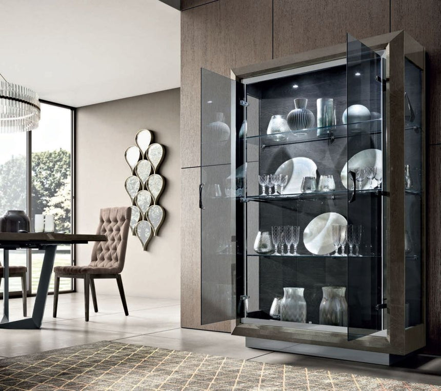 Modum Elite Silver Birch Italian 2 Door Vitrine-2