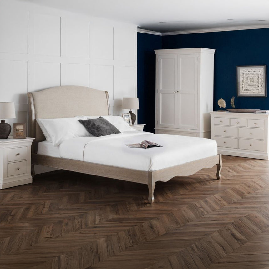 Georgia Oak French Style Bed - Sizes Available