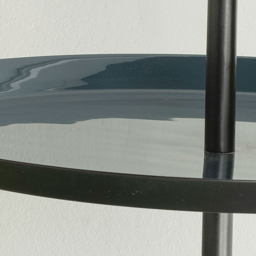 Elena Grey Enamel Tripod Cake Table Stand with Handle-3