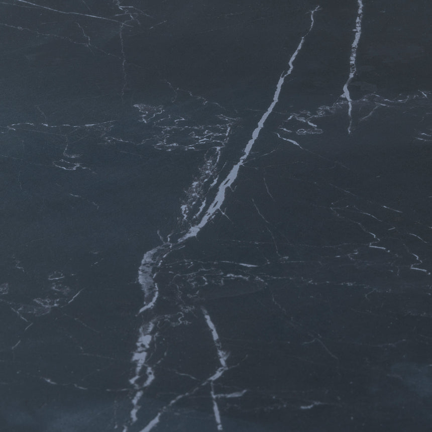 Stanmore Black Ceramic Fluted Lamp Table with Pedestal Base