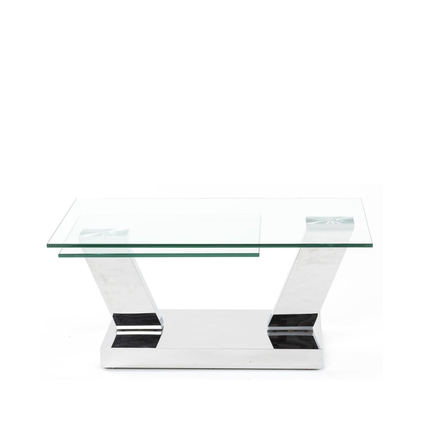Parma Swivel Glass Top Coffee Table