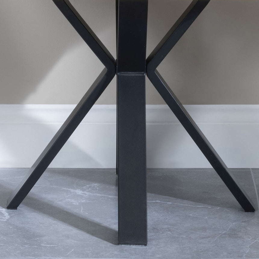 Barking Square End Table with Black Spider Legs