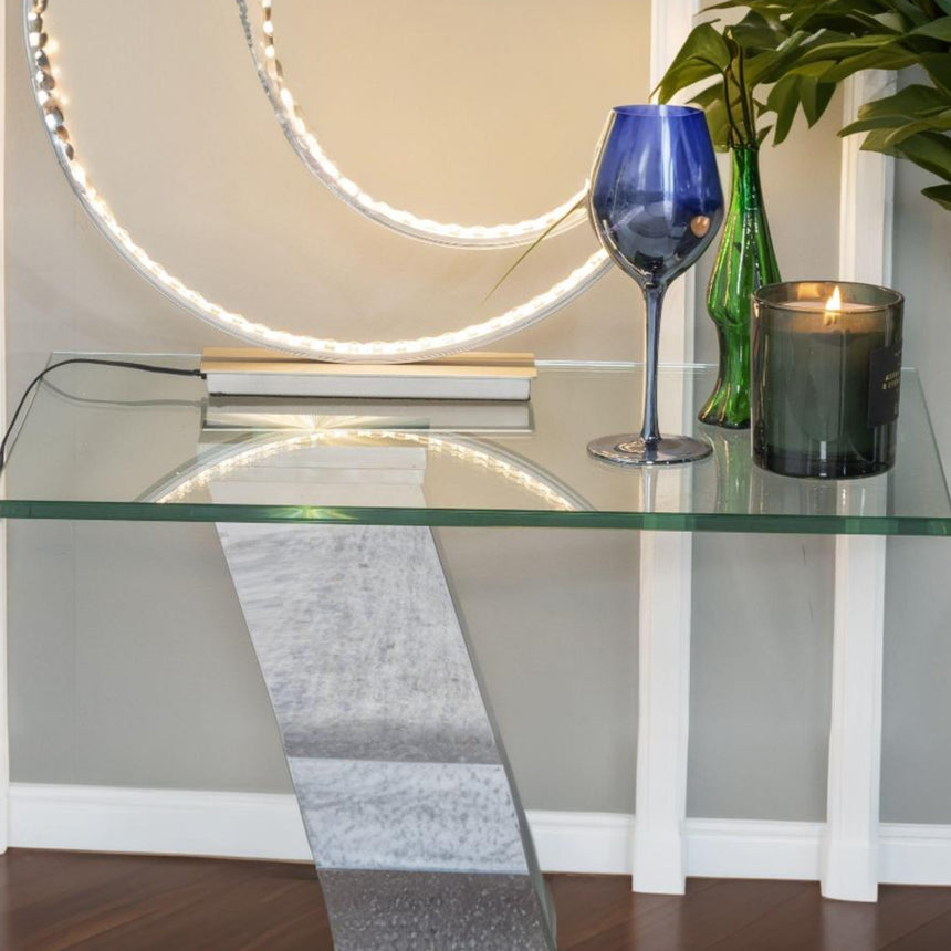 Parma Glass Top Side Table