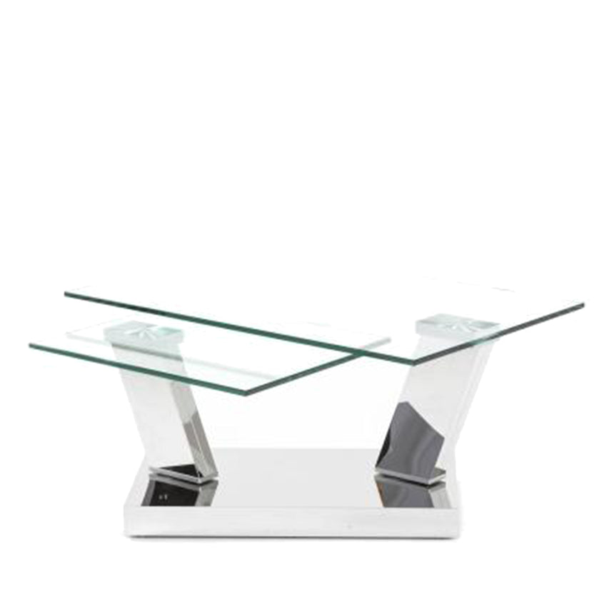 Parma Swivel Glass Top Coffee Table