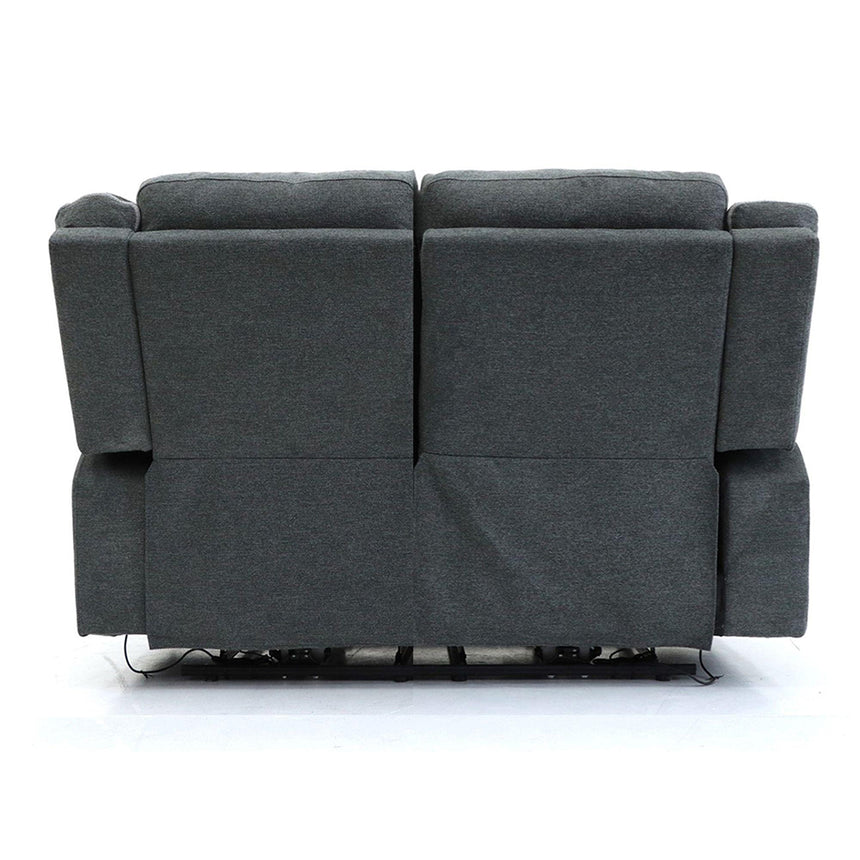 Alva Graphite Fabric Electric Recliner 2 Seater Sofa