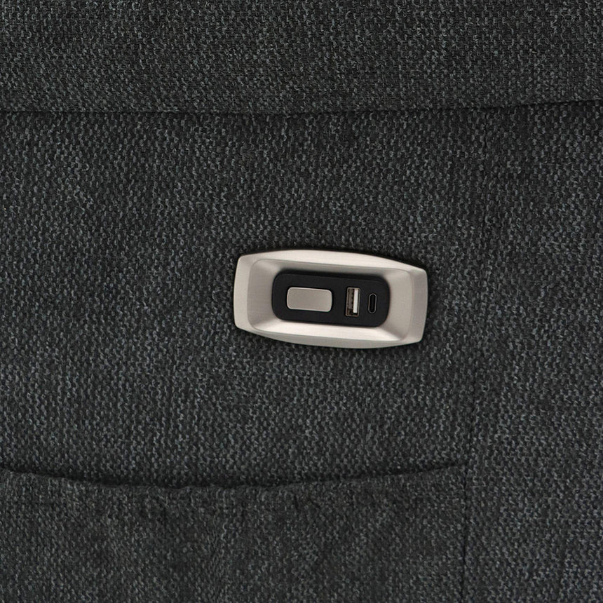 Alva Graphite Fabric Electric Recliner Armchair