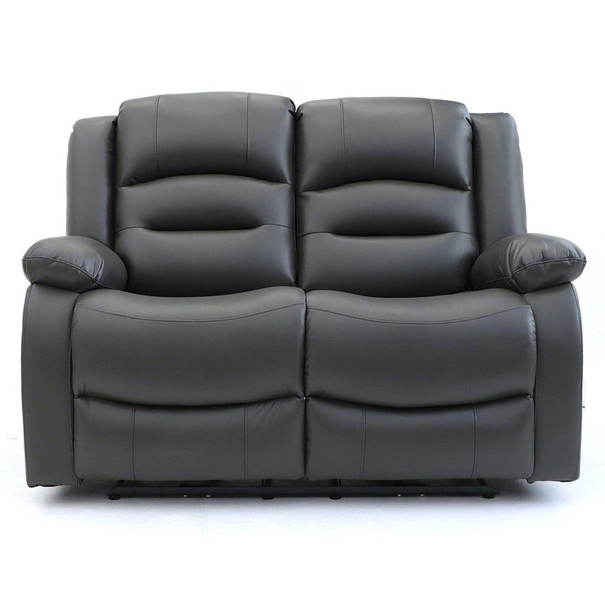 Alva Grey Faux Leather Electric Recliner 2 Seater Sofa