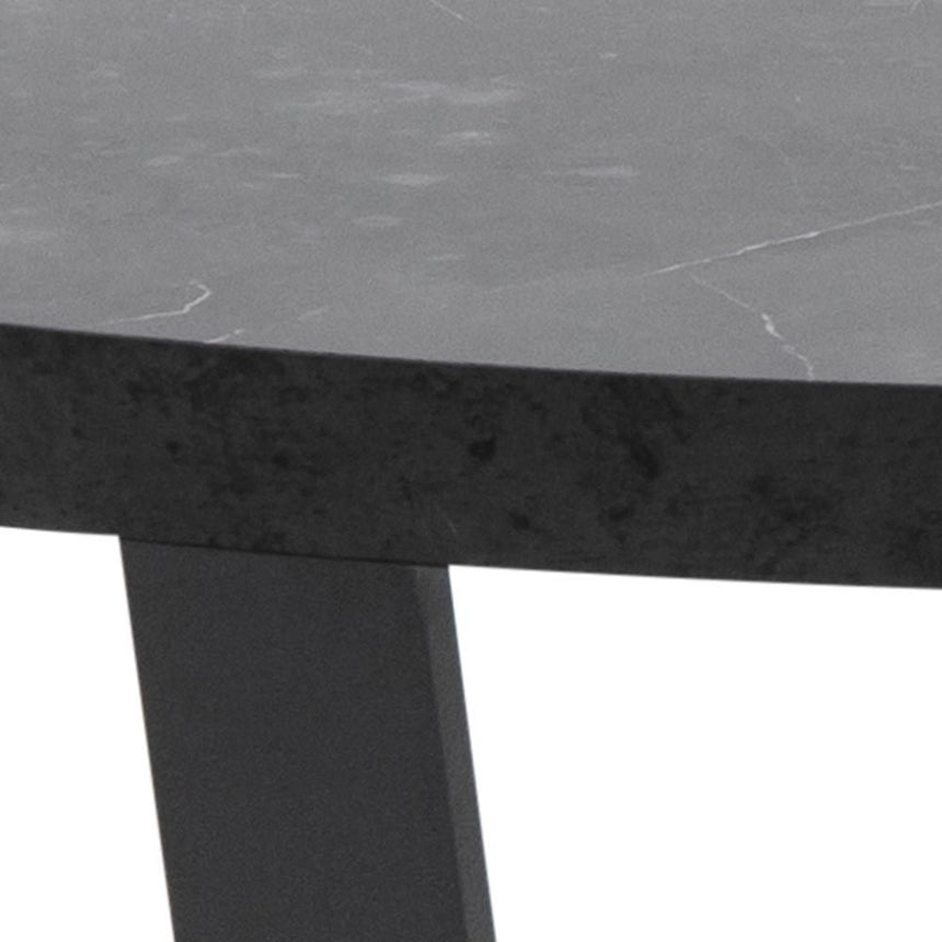 Amble Coffee Table - Round - Black Marble Effect