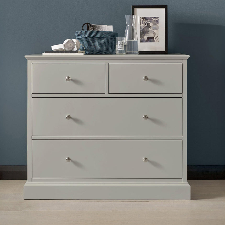 Arkansas Soft Grey 2+2 Drawer Chest