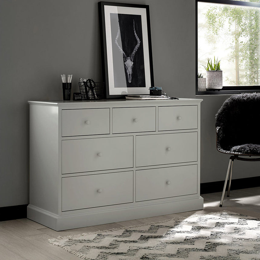 Arkansas Soft Grey 3+4 Drawer Chest