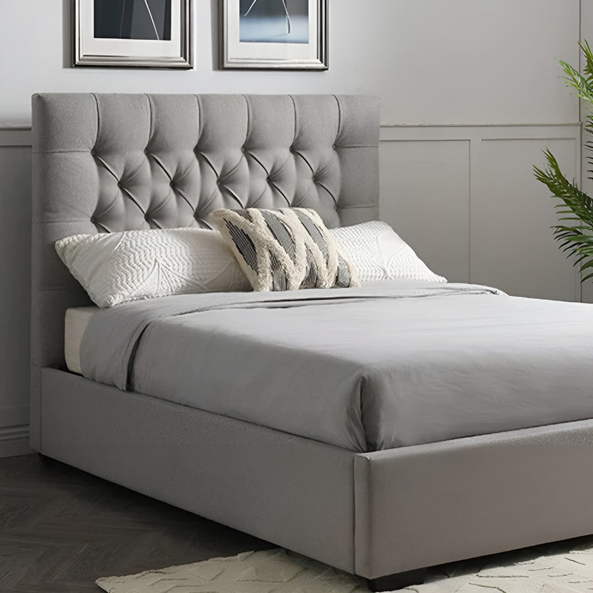 Aro Grey Wool Multi-Lift Ottoman Storage Bed - Sizes Available