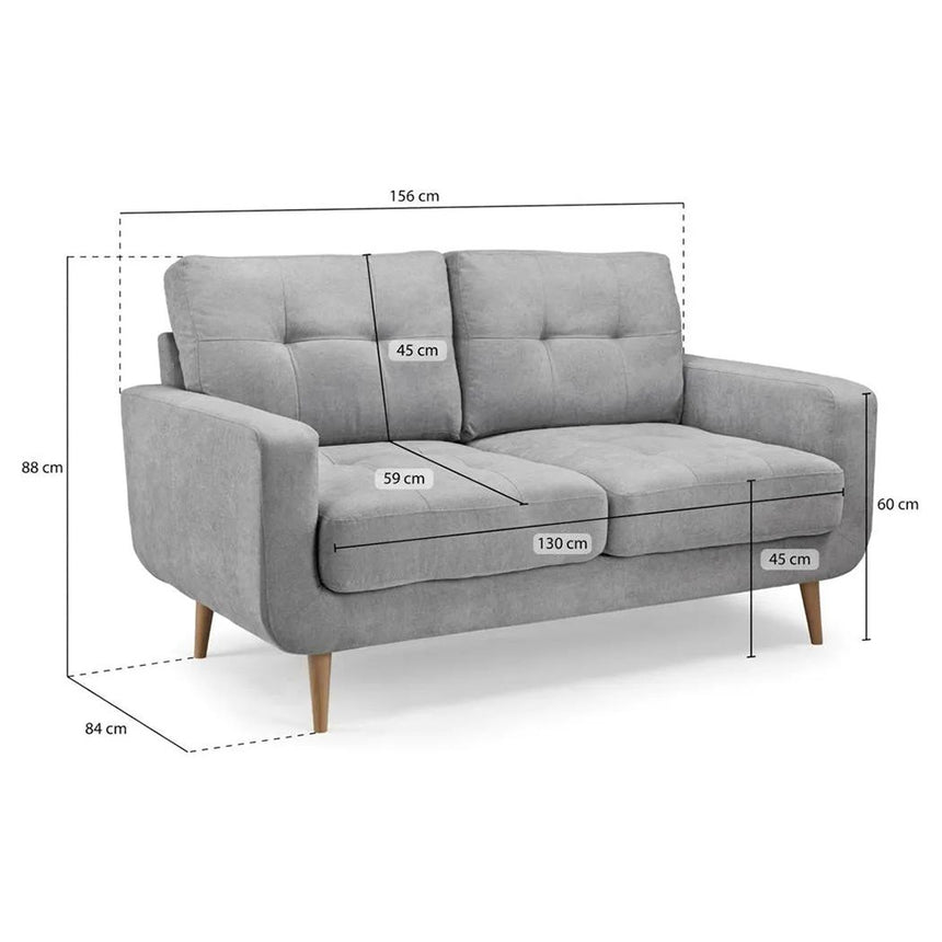 Gilford Grey 2 Seater Sofa