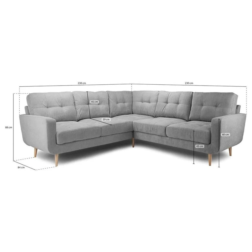 Gilford Grey Large Corner Sofa