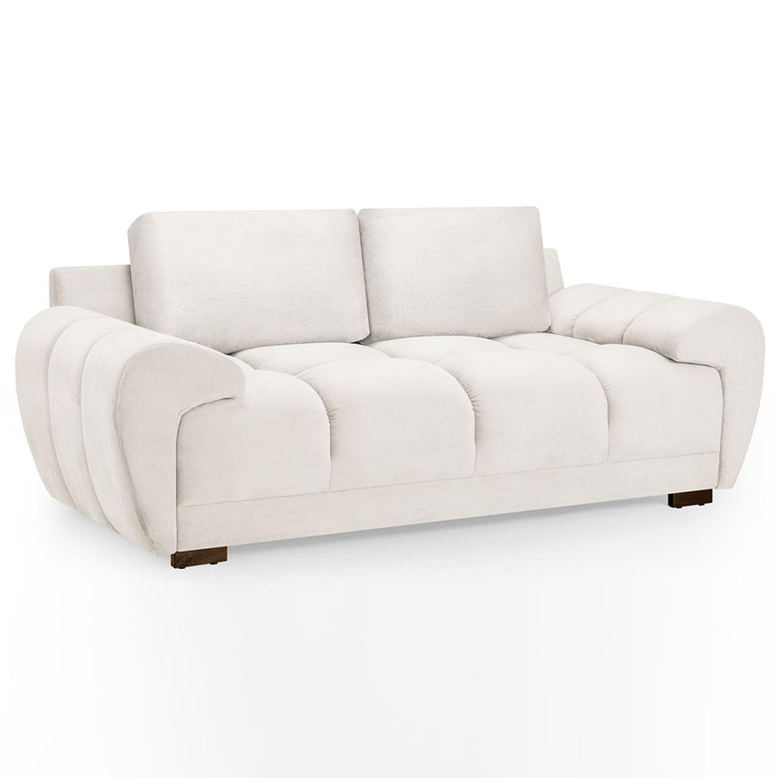Thor Cream Velvet Fabric 2 Seater Sofa