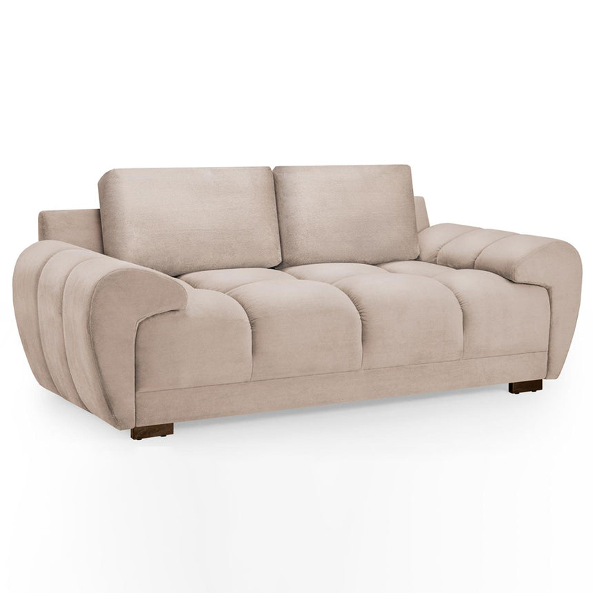 Thor Mocha Velvet Fabric 2 Seater Sofa