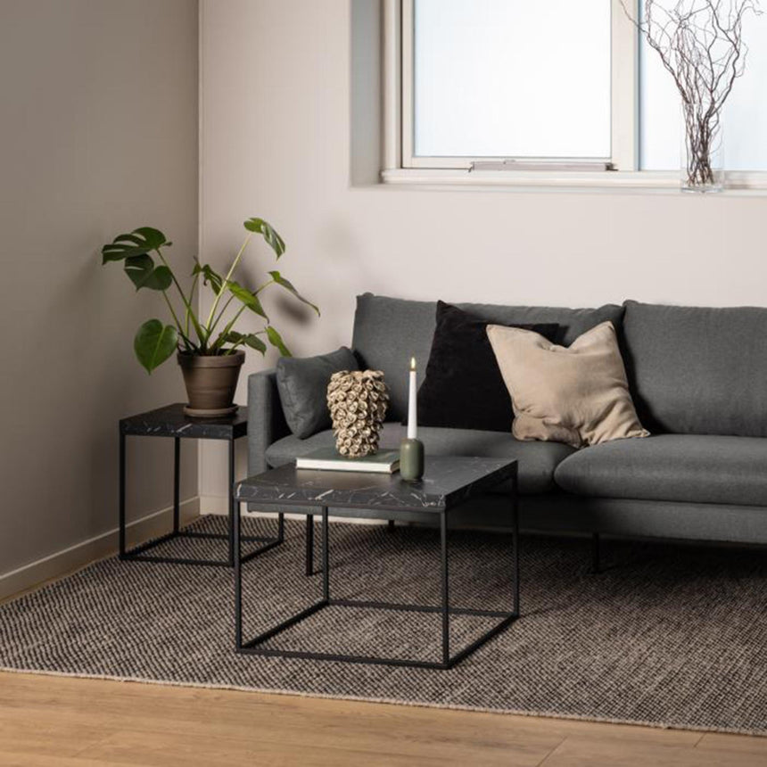 Barossa Coffee Table - Square - Black Marble Effect