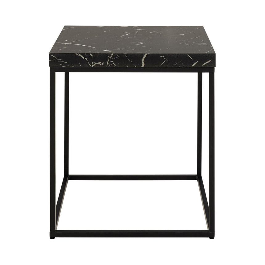 Barossa Side Table - Square - Black Marble Effect