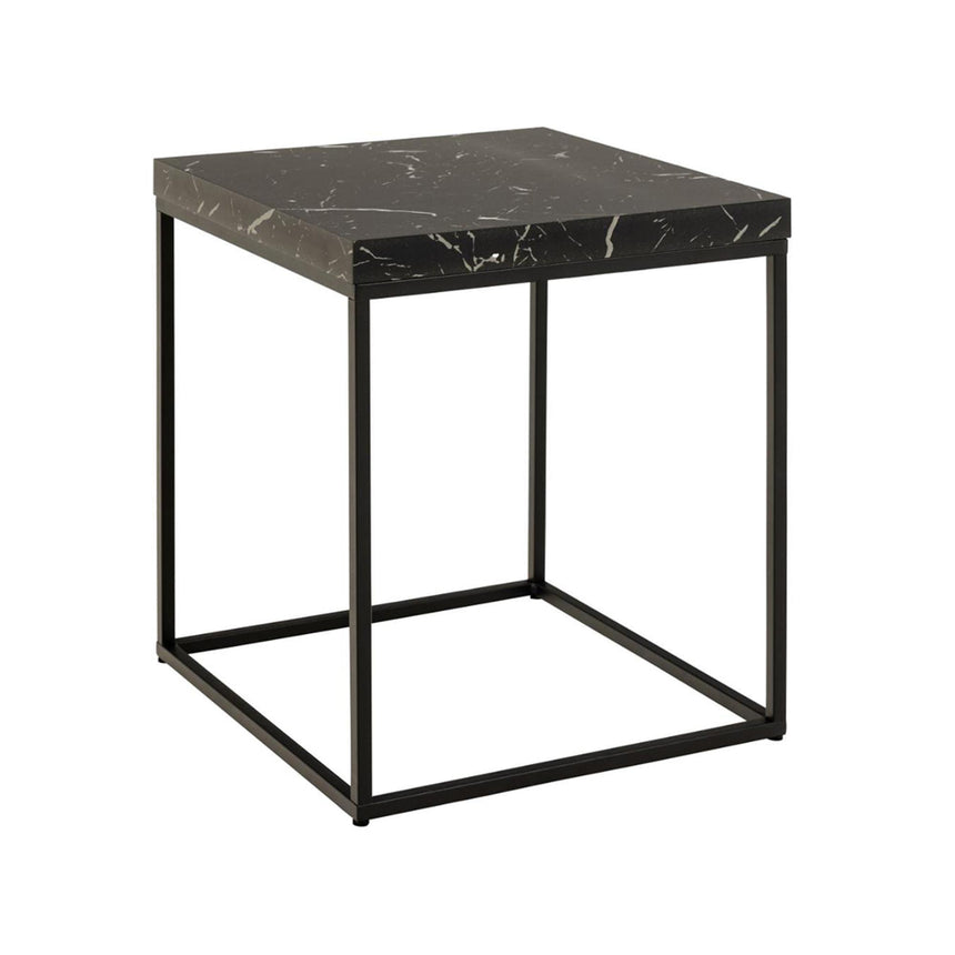 Barossa Side Table - Square - Black Marble Effect